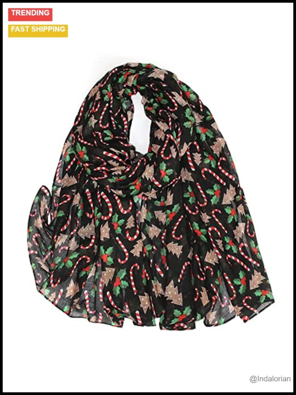 Elegant Floral Chiffon Scarf Lightweight Wrap for Women
